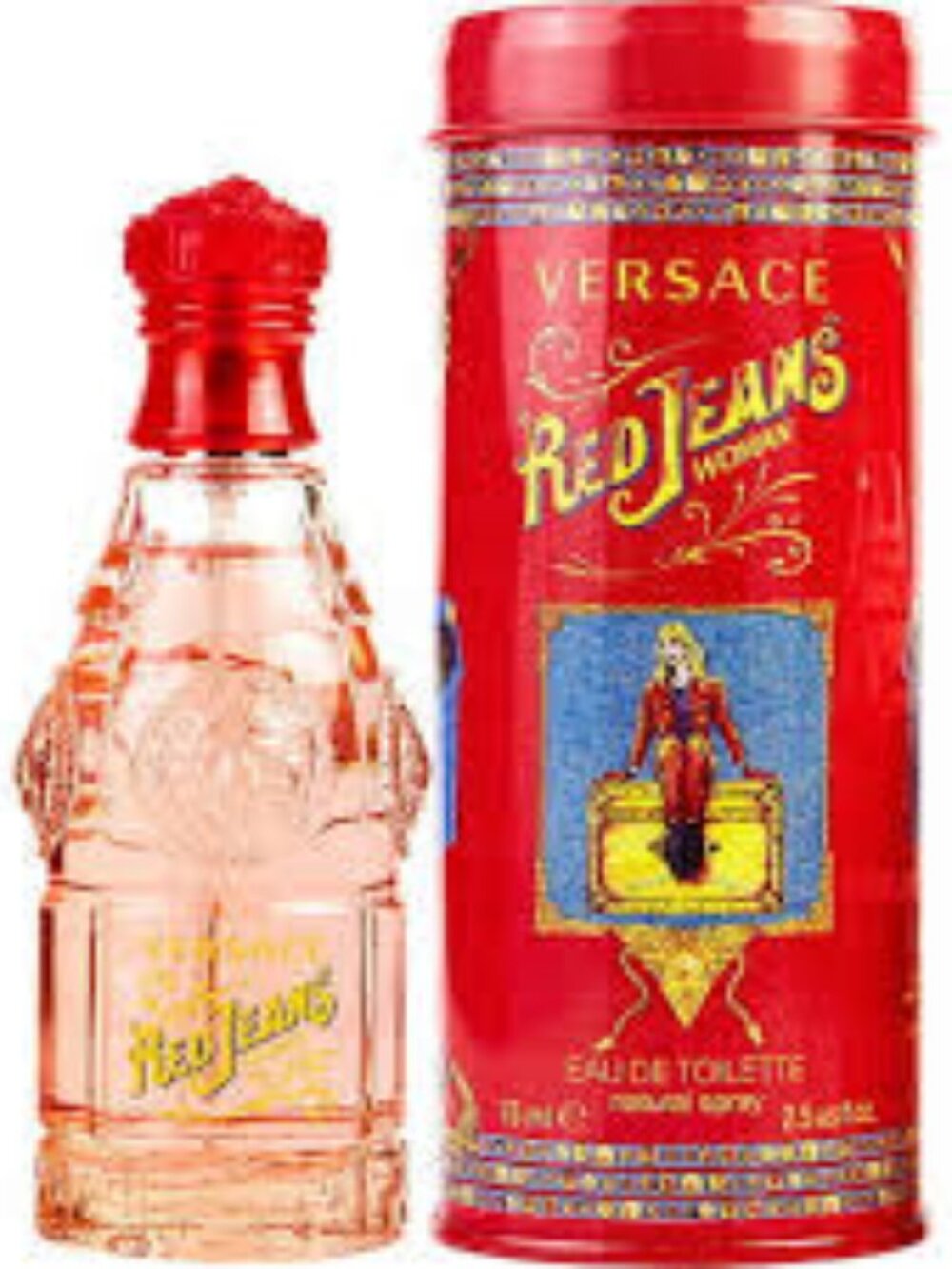 New Versace Red Jeans Woman Fragrance bottle can
